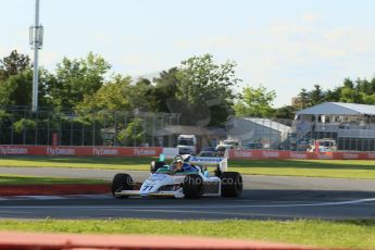 World © Octane Photographic Ltd. Saturday 7th June 2014. Canada - Circuit Gilles Villeneuve, Montreal. Historic Grand Prix (HGP) Race 1. Ex- Jacques Villeneuve 1983 March RAM 01 – Anthony Nobles. Digital Ref: 0984LB1D0055