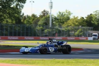 World © Octane Photographic Ltd. Saturday 7th June 2014. Canada - Circuit Gilles Villeneuve, Montreal. Historic Grand Prix (HGP) Race 1. Ex-Jackie Stewart 1971 Tyrrell 002 – John Delane. Digital Ref: 0984LB1D0070