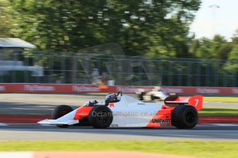 World © Octane Photographic Ltd. Saturday 7th June 2014. Canada - Circuit Gilles Villeneuve, Montreal. Historic Grand Prix (HGP) Race 1. Ex-John Watson 1982 McLaren MP4/1B – Nathan Kinch. Digital Ref: 0984LB1D0092