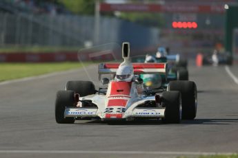 World © Octane Photographic Ltd. Saturday 7th June 2014. Canada - Circuit Gilles Villeneuve, Montreal. Historic Grand Prix (HGP) Race 1. Ex-Alan Jones 1975 Hill GH1 – Brad Hoyt. Digital Ref: 0984LB1D6649