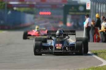 World © Octane Photographic Ltd. Saturday 7th June 2014. Canada - Circuit Gilles Villeneuve, Montreal. Historic Grand Prix (HGP) Race 1. Ex-Mario Andretti 1976 Lotus 77 – Chris Locke. Digital Ref: 0984LB1D6700