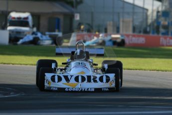 World © Octane Photographic Ltd. Saturday 7th June 2014. Canada - Circuit Gilles Villeneuve, Montreal. Historic Grand Prix (HGP) Race 1. Ex-Arturo Merzario 1976 March 761 – Tommy Dreelan. Digital Ref: 0984LB1D6805