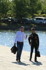 World © Octane Photographic Ltd. Saturday 7th June 2014. Canada - Circuit Gilles Villeneuve, Montreal. Formula 1 Paddock. Lotus F1 Team E22 - Romain Grosjean. Digital Ref: 0981LB1D5260