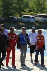 World © Octane Photographic Ltd. Saturday 7th June 2014. Canada - Circuit Gilles Villeneuve, Montreal. Formula 1 Paddock. Scuderia Ferrari F14T - Fernando Alonso and Mercedes AMG Petronas F1 W05 Hybrid – Lewis Hamilton. Digital Ref: 0981LB1D5339