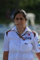 World © Octane Photographic Ltd. Sunday 8th June 2014.  – Canada - Circuit Gilles Villeneuve, Montreal. Formula 1 Paddock. Monisha Kaltenborn - Sauber. Digital Ref : 0985LB1D7229