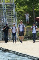 World © Octane Photographic Ltd. Sunday 8th June 2014. Canada - Circuit Gilles Villeneuve, Montreal. Formula 1 Driver Parade. Williams Martini Racing FW36 – Valtteri Bottas and Felipe Nasr. Digital Ref: 0985LB1D7325