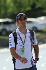 World © Octane Photographic Ltd. Sunday 8th June 2014. Canada - Circuit Gilles Villeneuve, Montreal. Formula 1 Driver Parade. Williams Martini Racing - Felipe Nasr. Digital Ref: 0985LB1D7357