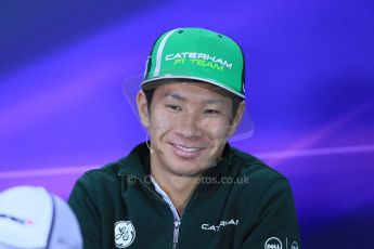 World © Octane Photographic Ltd. Formula 1 Canada – Circuit Gilles Villeneuve, Montreal. Thursday 5th June 2014. Drivers’ press conference. Caterham F1 Team – Kamui Kobayashi. Digital Ref : 0977LB1D1232