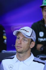 World © Octane Photographic Ltd. Formula 1 Canada – Circuit Gilles Villeneuve, Montreal. Thursday 5th June 2014. Drivers’ press conference. McLaren Mercedes - Jenson Button. Digital Ref : 0977LB1D1241