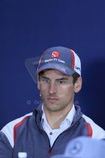 World © Octane Photographic Ltd. Formula 1 Canada – Circuit Gilles Villeneuve, Montreal. Thursday 5th June 2014. Drivers’ press conference. Sauber – Adrian Sutil. Digital Ref : 0977LB1D1377