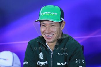 World © Octane Photographic Ltd. Formula 1 Canada – Circuit Gilles Villeneuve, Montreal. Thursday 5th June 2014. Drivers’ press conference. Caterham F1 Team – Kamui Kobayashi. Digital Ref : 0977LB1D1415