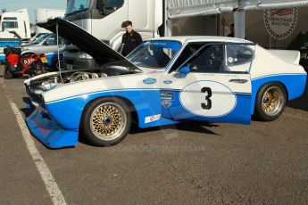 World © Octane Photographic Ltd. Donington Historic Festival, May 3rd 2014. Ford Capri RS3100, Steve Soper and John Young. Digital Ref : 0918cb1d2657