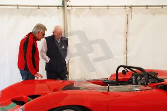 World © Octane Photographic Ltd. Donington Historic Festival, May 4th 2014. John Surtees OBE with his Lola Can Am car. Digital Ref : 0918cb1d2785