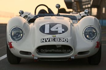 World © Octane Photographic Ltd. Donington Park general unsilenced test day, 13th February 2014. 1958 Lister Knobbly-Chevrolet BHL110 - Roberto Giordanelli. Digital Ref : 0891cb1d2220