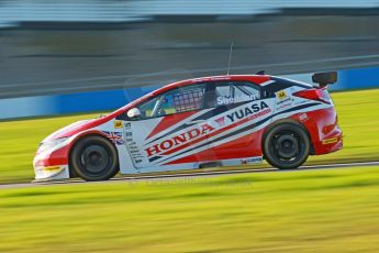 World © Octane Photographic Ltd. Donington Park general unsilenced test day, 13th February 2014. Honda Yuasa British Touring Car Championship (BTCC) 2013 specification Honda Civic Tyre R (K20) - Gordon "Flash" Shedden. Digital Ref : 0891cb1d2282