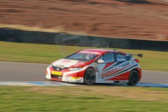 World © Octane Photographic Ltd. Donington Park general unsilenced test day, 13th February 2014. Honda Yuasa British Touring Car Championship (BTCC) 2013 specification Honda Civic Tyre R (K20) - Gordon "Flash" Shedden. Digital Ref : 0891cb1d2466