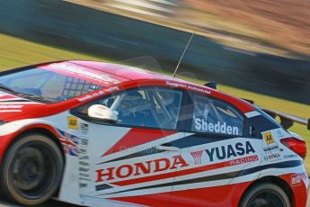 World © Octane Photographic Ltd. Donington Park general unsilenced test day, 13th February 2014. Honda Yuasa British Touring Car Championship (BTCC) 2013 specification Honda Civic Tyre R (K20) - Gordon "Flash" Shedden. Digital Ref : 0891cb1d2500