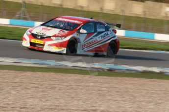 World © Octane Photographic Ltd. Donington Park general unsilenced test day, 13th February 2014. Honda Yuasa British Touring Car Championship (BTCC) 2013 specification Honda Civic Tyre R (K20) - Gordon "Flash" Shedden. Digital Ref : 0891cb1d2557