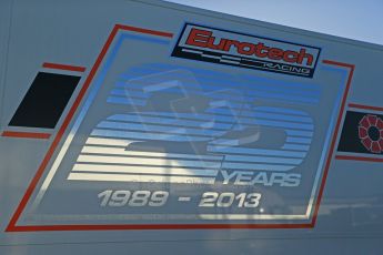 World © Octane Photographic Ltd. Donington Park general unsilenced test day, 13th February 2014. Eurotech Racing transporter (Pirtek). Digital Ref : 0891cb1d3809