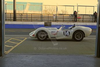 World © Octane Photographic Ltd. Donington Park general unsilenced test day, 13th February 2014. 1958 Lister Knobbly-Chevrolet BHL110 - Roberto Giordanelli. Digital Ref : 0891cb1d3844