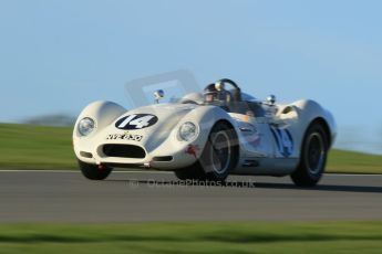 World © Octane Photographic Ltd. Donington Park general unsilenced test day, 13th February 2014. 1958 Lister Knobbly-Chevrolet BHL110 - Roberto Giordanelli. Digital Ref : 0891cb1d4045