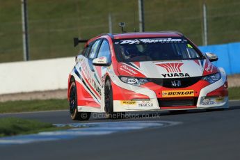World © Octane Photographic Ltd. Donington Park general unsilenced test day, 13th February 2014. Honda Yuasa British Touring Car Championship (BTCC) 2014 specification Honda Civic Touring - Matt Neal. Digital Ref : 0891cb1d4139