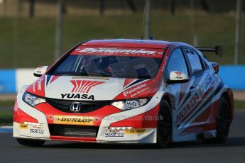 World © Octane Photographic Ltd. Donington Park general unsilenced test day, 13th February 2014. Honda Yuasa British Touring Car Championship (BTCC) 2013 specification Honda Civic Tyre R (K20) - Gordon "Flash" Shedden. Digital Ref : 0891cb1d4166