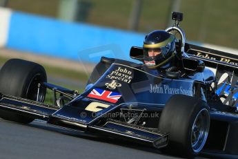 World © Octane Photographic Ltd. Donington Park general unsilenced test day, 13th February 2014. FIA Historic Formula 1 (F1) Championship. Ex-Gunnar Nilsson Lotus 76. Digital Ref : 0891cb1d4187