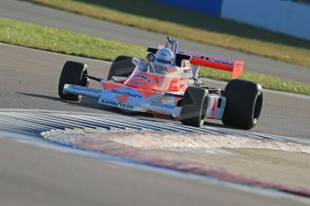 World © Octane Photographic Ltd. Donington Park general unsilenced test day, 13th February 2014. FIA Historic Formula 1 (F1) Championship - Ex-James Hunt McLaren M23 - Charlie Nearburg. Digital Ref : 0891cb1d4329