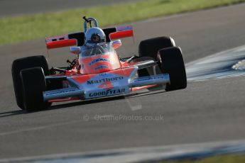 World © Octane Photographic Ltd. Donington Park general unsilenced test day, 13th February 2014. FIA Historic Formula 1 (F1) Championship - Ex-James Hunt McLaren M23 - Charlie Nearburg. Digital Ref : 0891cb1d4333