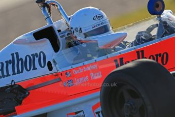 World © Octane Photographic Ltd. Donington Park general unsilenced test day, 13th February 2014. FIA Historic Formula 1 (F1) Championship - Ex-James Hunt McLaren M23 - Charlie Nearburg. Digital Ref : 0891cb1d4336