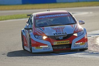 World © Octane Photographic Ltd. Donington Park general unsilenced test day, 13th February 2014. Honda Yuasa British Touring Car Championship (BTCC) 2013 specification Honda Civic Tyre R (K20) - Gordon "Flash" Shedden. Digital Ref : 0891cb1d4481