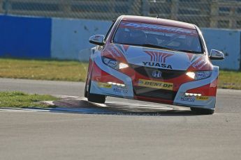 World © Octane Photographic Ltd. Donington Park general unsilenced test day, 13th February 2014. Honda Yuasa British Touring Car Championship (BTCC) 2013 specification Honda Civic Tyre R (K20) - Gordon "Flash" Shedden. Digital Ref : 0891cb1d4583