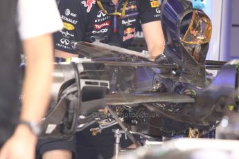 World © Octane Photographic Ltd. Friday 23rd May 2014. Monaco - Monte Carlo - Formula 1 Pitlane. Infiniti Red Bull Racing RB10 gearbox and rear suspension. Digital Ref: 0964CB7D2633