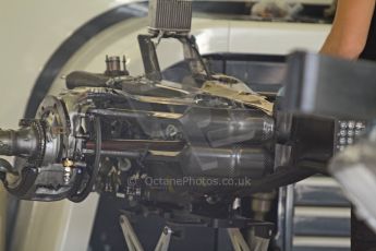World © Octane Photographic Ltd. Friday 23rd May 2014. Monaco - Monte Carlo - Formula 1 Pitlane. McLaren Mercedes MP4/29 rear suspension and brakes. Digital Ref: 0964CB7D2640