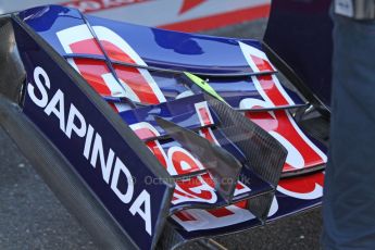 World © Octane Photographic Ltd. Friday 18th July 2014. Post F1 practice 1 pitlane – German GP - Hockenheim. Scuderia Toro Rosso STR9 Front wing. Digital Ref : 1039CB7D4676