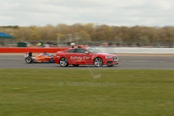 World © Octane Photographic Ltd. FIA European F3 Championship, Silverstone, UK, April 19th 2014 - Race 1. Audi WEC Safety Car and kfzteile24 Mücke Motorsport – Dallara F312 Mercedes – Felix Rosenqvist. Digital Ref : 0909lb1d1238