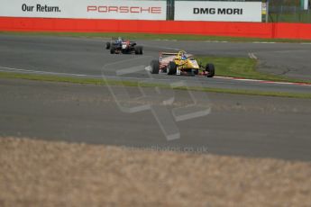 World © Octane Photographic Ltd. FIA European F3 Championship, Silverstone, UK, April 19th 2014 - Race 1. Jagonya Ayam with Carlin – Dallara F312 Volkswagen – Tom Blomqvist stretches his lead over Prema Powerteam - Dallara F312 Mercedes – Esteban Ocon and Carlin – Dallara F312 Volkswagen – Jordan King. Digital Ref : 0909lb1d6842