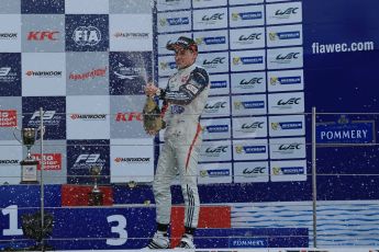World © Octane Photographic Ltd. FIA European F3 Championship, Silverstone, UK, April 19th 2014 - Race 1 podium. 3rd - Carlin - Jordan King. Digital  Digital Ref : 0909lb1d7080