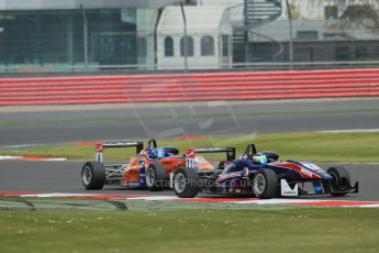 World © Octane Photographic Ltd. FIA European F3 Championship, Silverstone, UK, April 19th 2014 - Race 2. Team West-Tec F3 – Dallara F312 Mercedes – Felix Serralles followed by kfzteile24 Mücke Motorsport – Dallara F312 Mercedes – Felix Rosenqvist. Digital Ref : 0910lb1d7198