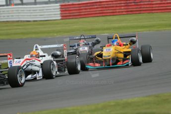 World © Octane Photographic Ltd. FIA European F3 Championship, Silverstone, UK, April 19th 2014 - Race 2. Threebond with T-Sport – Dallara F312 NBE – Alexander Toril followed by Jo Zeller Racing – Dallara F312 Mercedes - Tatiana Calderon and EuroInternational – Dallara F312 Mercedes – Michele Beretta. Digital Ref : 0910lb1d7214