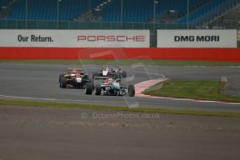 World © Octane Photographic Ltd. FIA European F3 Championship, Silverstone, UK, April 20th 2014 - Race 3. Prema Powerteam - Dallara F312 Mercedes – Antonio Fuoco and Esteban Ocon. Digital Ref : 0911lb1d1594