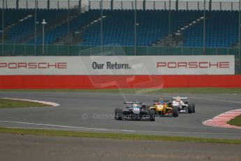 World © Octane Photographic Ltd. FIA European F3 Championship, Silverstone, UK, April 20th 2014 - Race 3. Team West-Tec F3 – Dallara F312 Mercedes – Hector Hurst, Jo Zeller Racing – Dallara F312 Mercedes - Tatiana Calderon and Threebond with T-Sport – Dallara F312 NBE – Alexander Toril. Digital Ref : 0911lb1d1624