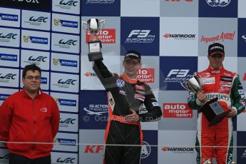 World © Octane Photographic Ltd. FIA European F3 Championship, Silverstone, UK, April 20th 2014 - Race 3. Winner - Prema Powerteam - Dallara F312 Mercedes – Antonio Fuoco and 2nd - Van Amersfoort Racing – Dallara F312 Volkswagen – Max Verstappen. Rene Rosin - team boss - Prema Powersport. Digital Ref : 0911lb1d7816