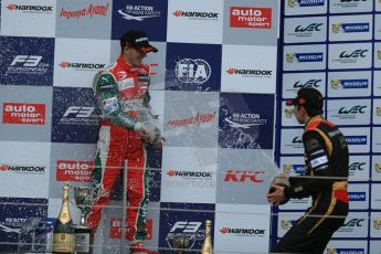World © Octane Photographic Ltd. FIA European F3 Championship, Silverstone, UK, April 20th 2014 - Race 3. 1st - Prema Powerteam - Dallara F312 Mercedes – Antonio Fuoco and 3nd - Esteban Ocon. Digital Ref : 0911lb1d7845