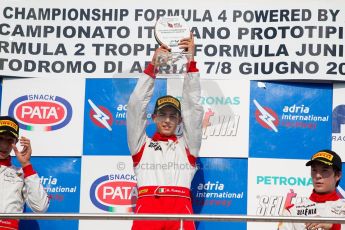 World © MaltaFormulaRacing. FIA F4 Italia Adria International Speedway - June 8th 2014. Tatuus F4 T014 Abarth. Digital Ref : 0989MS8961