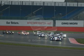 World © Octane Photographic Ltd. FIA World Endurance Championship (WEC) Silverstone 6hr – Sunday 20th April 2014 - Race. LMP1. Race pack being lead by Toyota Racing - Toyota TS 040 – Hybrid. Alexander Wurz, Stephane Sarrazin, Kazuki Nakajima, Digital Ref : 0912lb1d8015