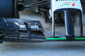 World © Octane Photographic Ltd. 2014 Formula 1 Winter Testing, Circuito de Velocidad, Jerez. Tuesday 27th January 2014. Sahara Force India VJM07 launched by Nico Hulkenburg and Sergio Perez. Tech details. Digital Ref: 0883lb1d0025