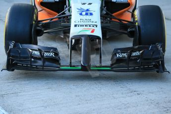 World © Octane Photographic Ltd. 2014 Formula 1 Winter Testing, Circuito de Velocidad, Jerez. Tuesday 27th January 2014. Sahara Force India VJM07 launched by Nico Hulkenburg and Sergio Perez. Tech details. Digital Ref: 0883lb1d0027