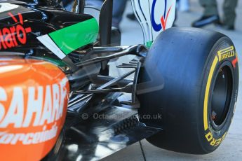 World © Octane Photographic Ltd. 2014 Formula 1 Winter Testing, Circuito de Velocidad, Jerez. Tuesday 27th January 2014. Sahara Force India VJM07 launched by Nico Hulkenburg and Sergio Perez. Tech details. Digital Ref: 0883lb1d0036